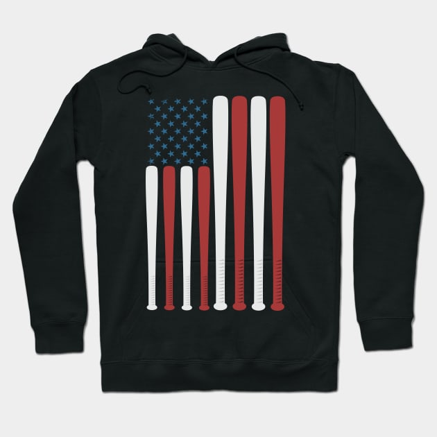 Baseball American Flag Gift Baseball Usa Gift Hoodie by mommyshirts